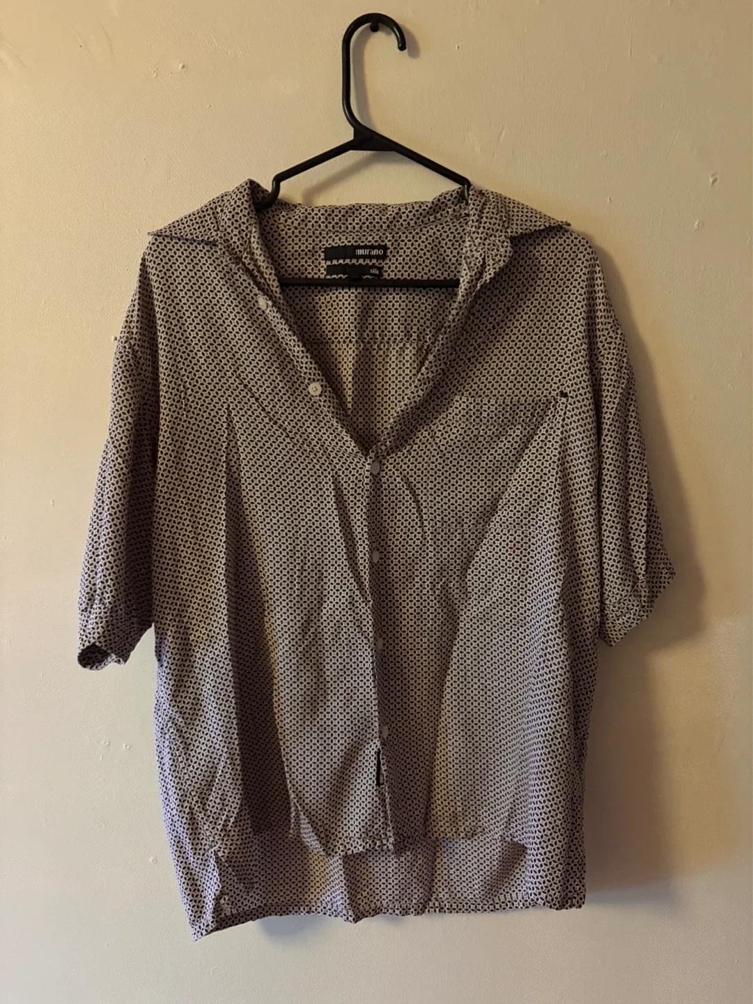 Murano Silk Short-Sleeve Button-Up Shirt