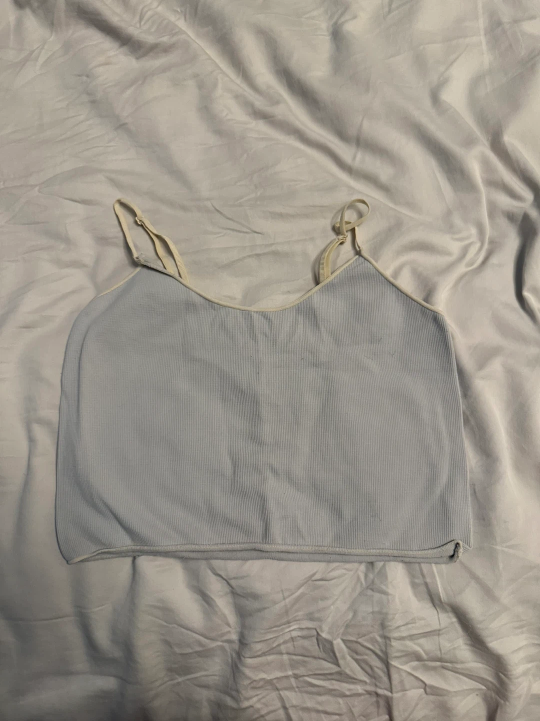 Light Blue Spaghetti Strap Tank Top