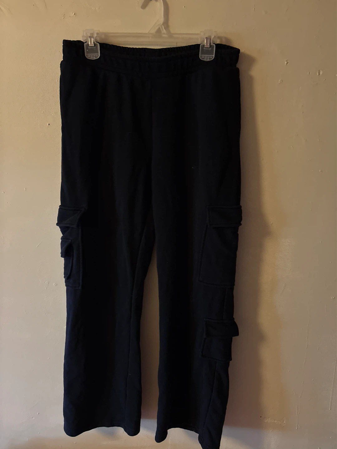 Black Cargo Sweat Pants