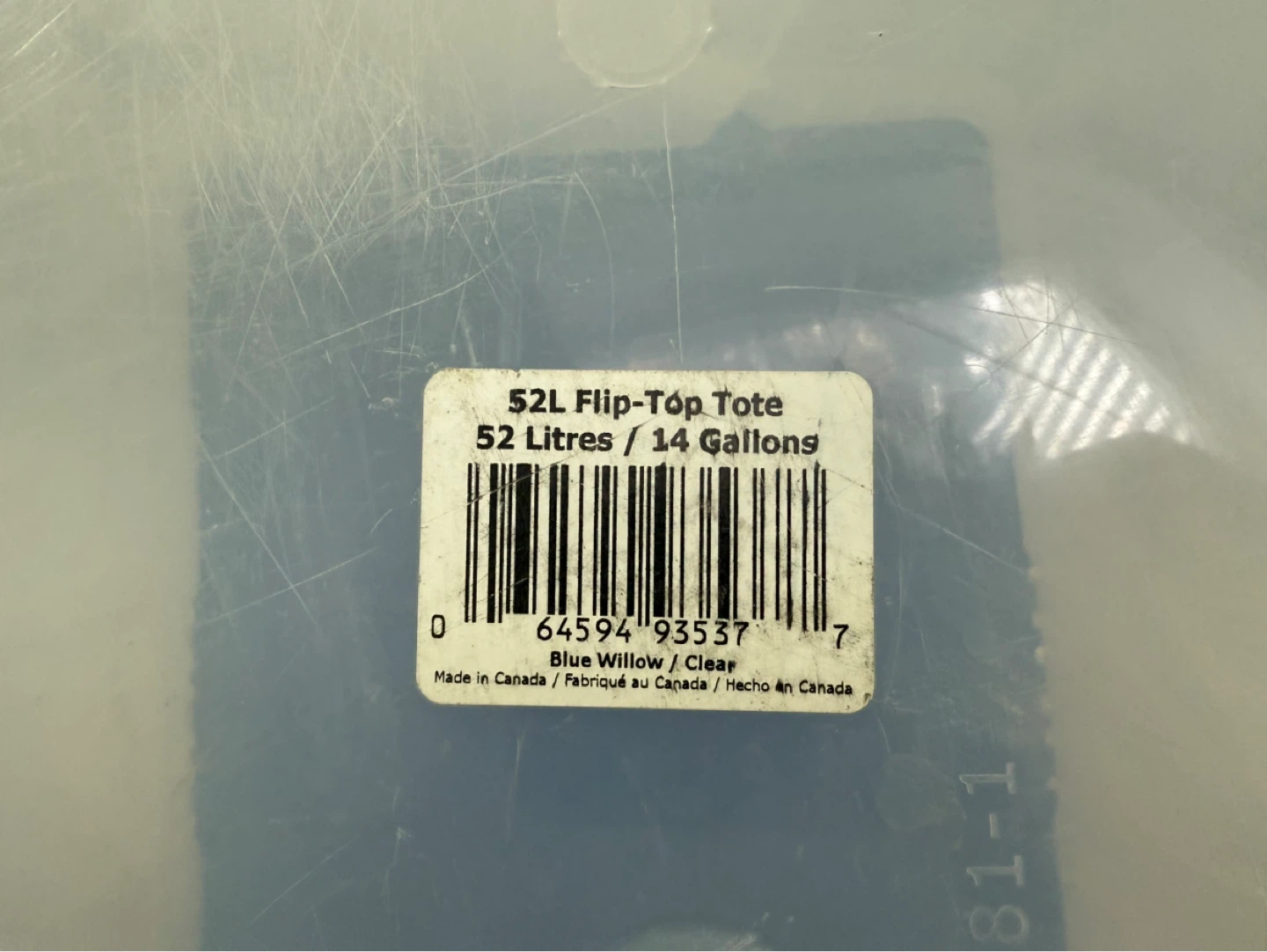 14-Gallon Clear Storage Bin with Attached Flip-Top Lid (52L) - photo 4