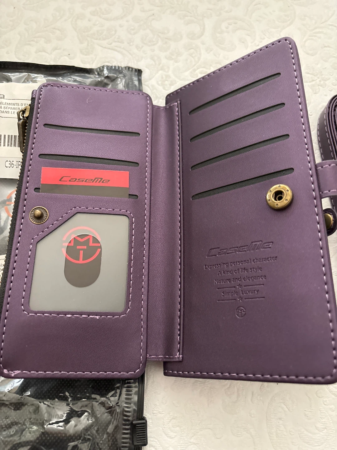 Caseme Purple iPhone 15 Plus Wallet Case - photo 3