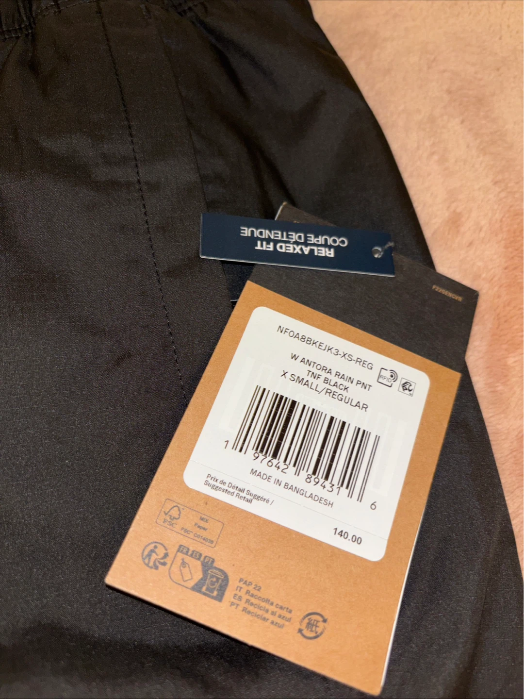 The North Face Women's Antora Rain Pants Black XS