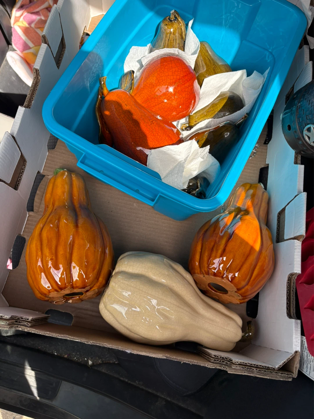 Ceramic Fall Decor Figurines (Pumpkins & Gourds)