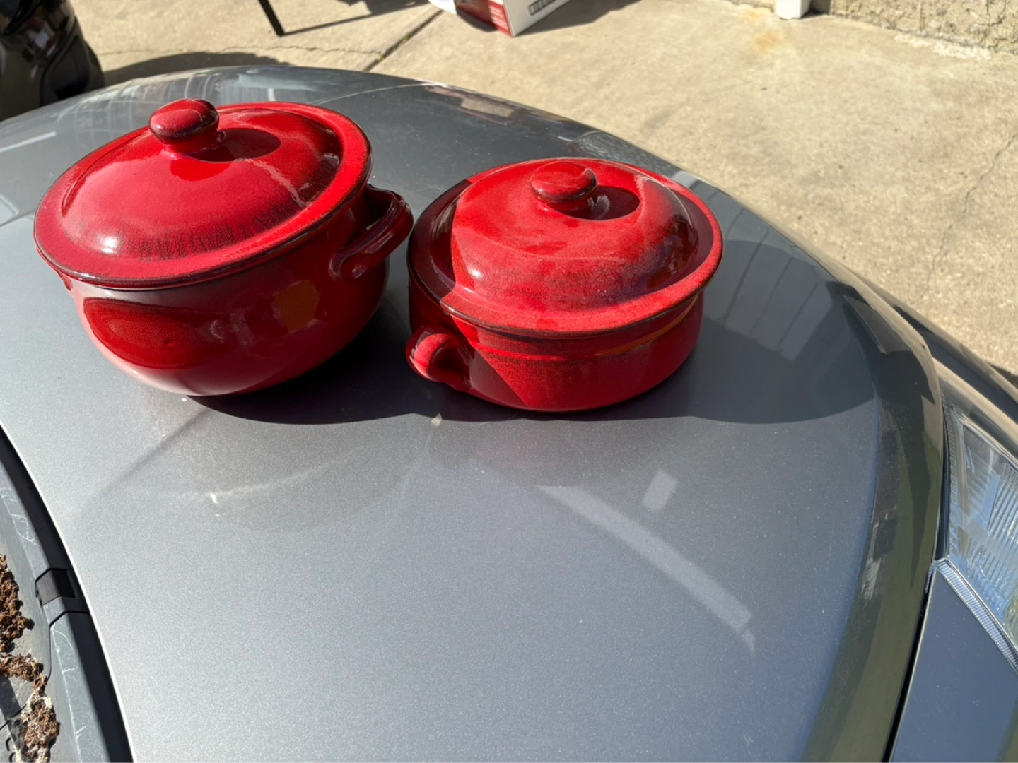 Red Ceramic Dutch Oven Pots