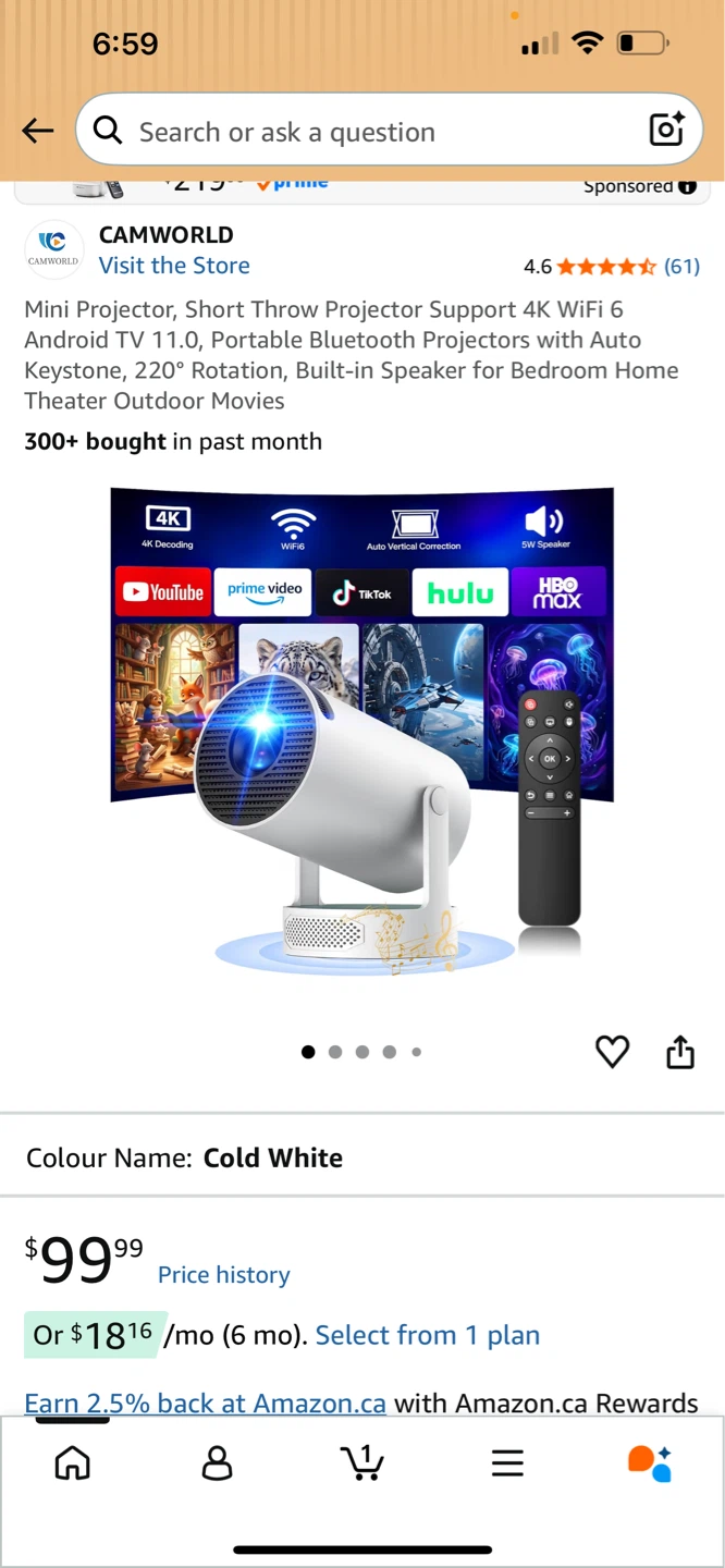 Mini Projector with WiFi and Bluetooth - photo 3
