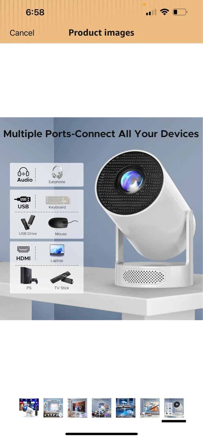 Mini Projector with WiFi and Bluetooth