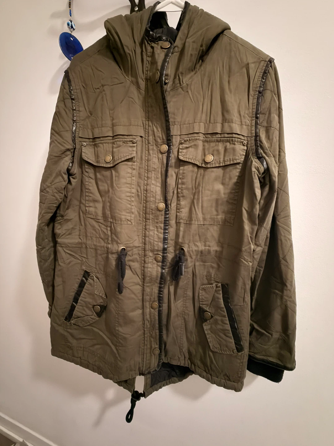 GARAGE Utility Parka Jacket - Khaki - Size M