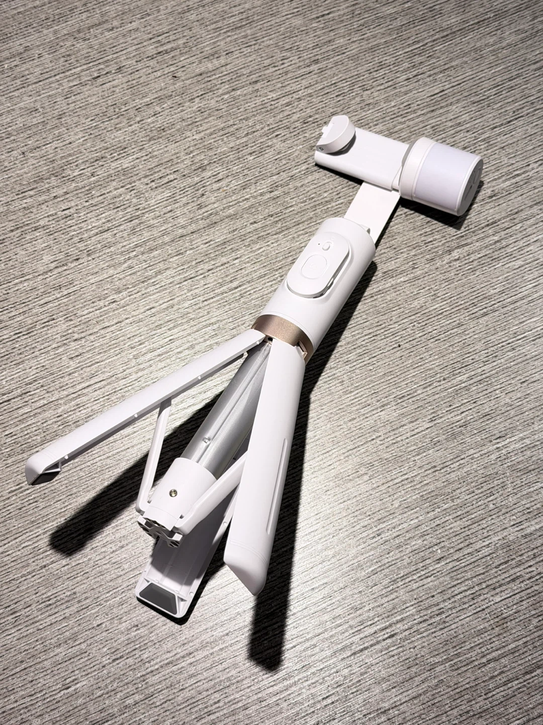 White Selfie Stick Tripod with Remote