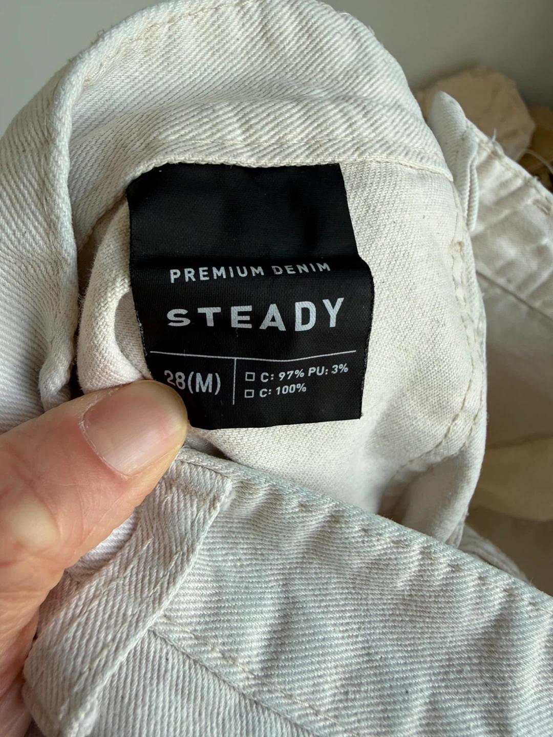 STEADY Premium Denim White Pants - photo 3