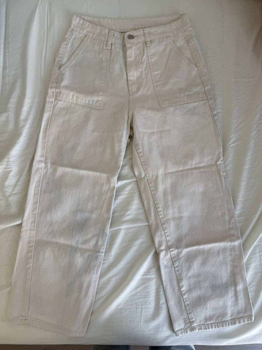 STEADY Premium Denim White Pants