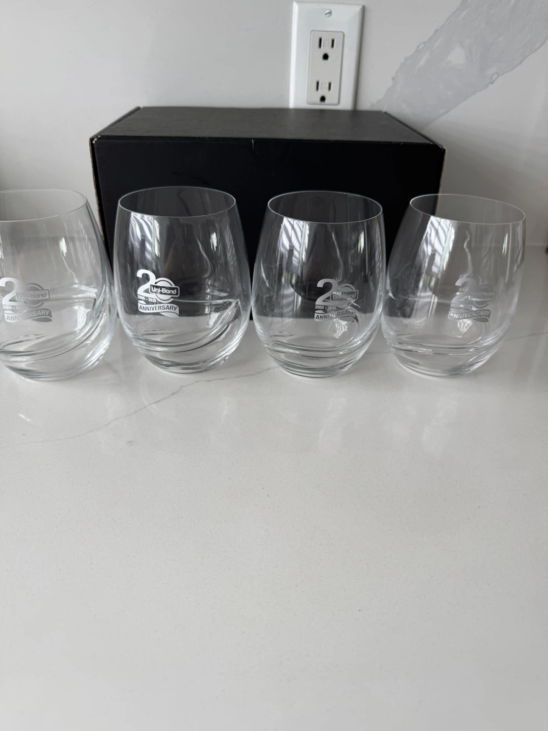 Uni-Bond 22nd Anniversary Stemless Wine Glasses (Set of 4) - photo 2