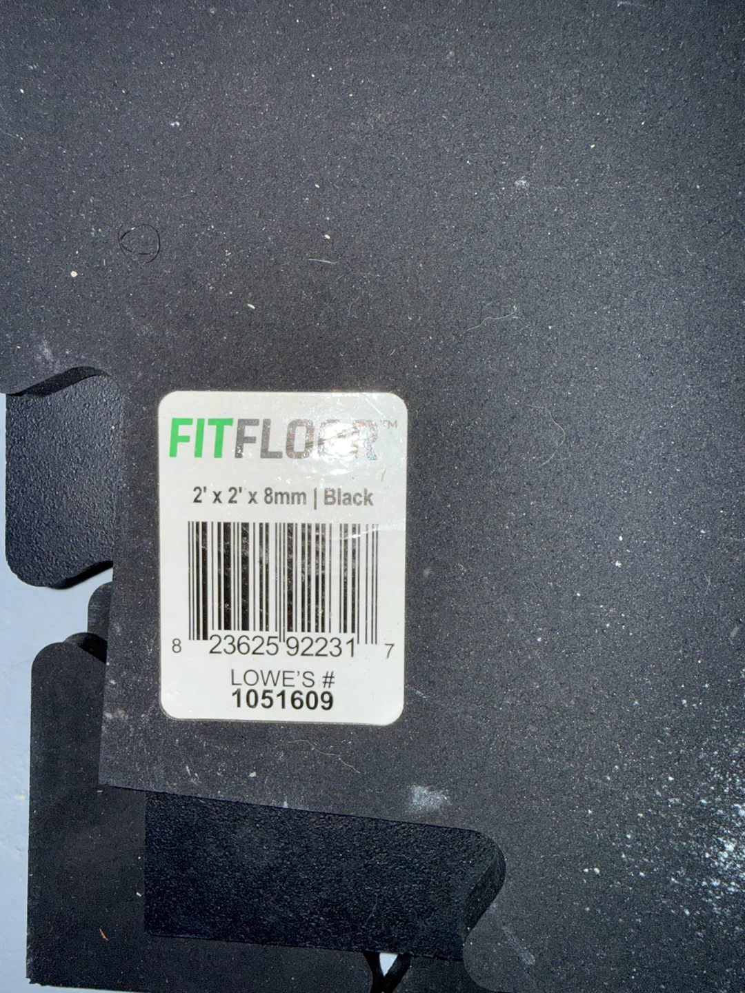 FitFloor Interlocking Floor Tiles - 2'x2' - Black