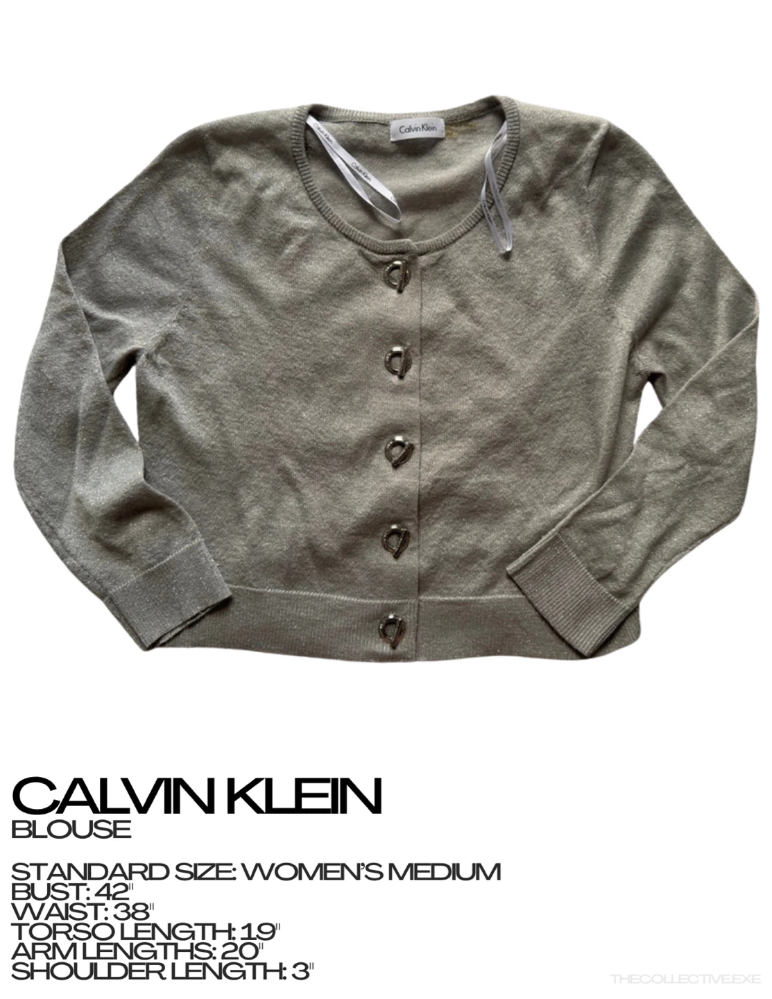 Calvin Klein Women's Medium Grey Cardigan