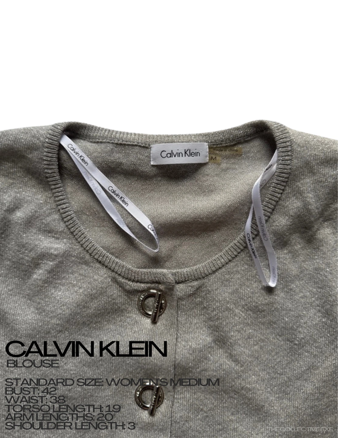 Calvin Klein Women's Medium Grey Cardigan - photo 2
