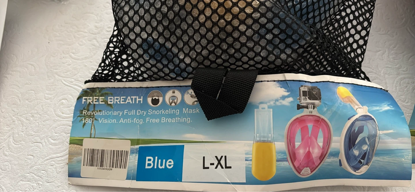 Free Breath Full Dry Snorkeling Mask L-XL