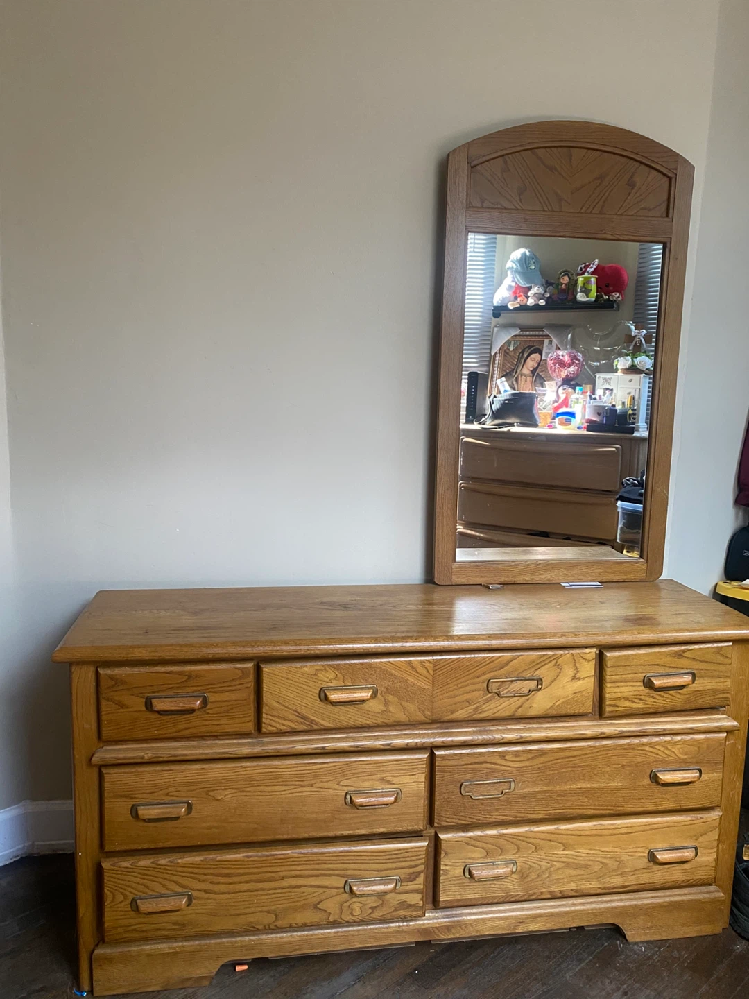 Oak Dresser with Mirror