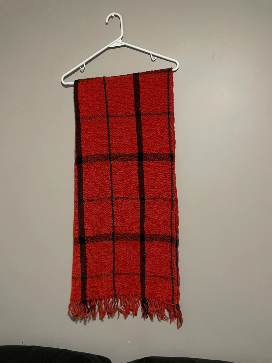 Red Plaid Scarf