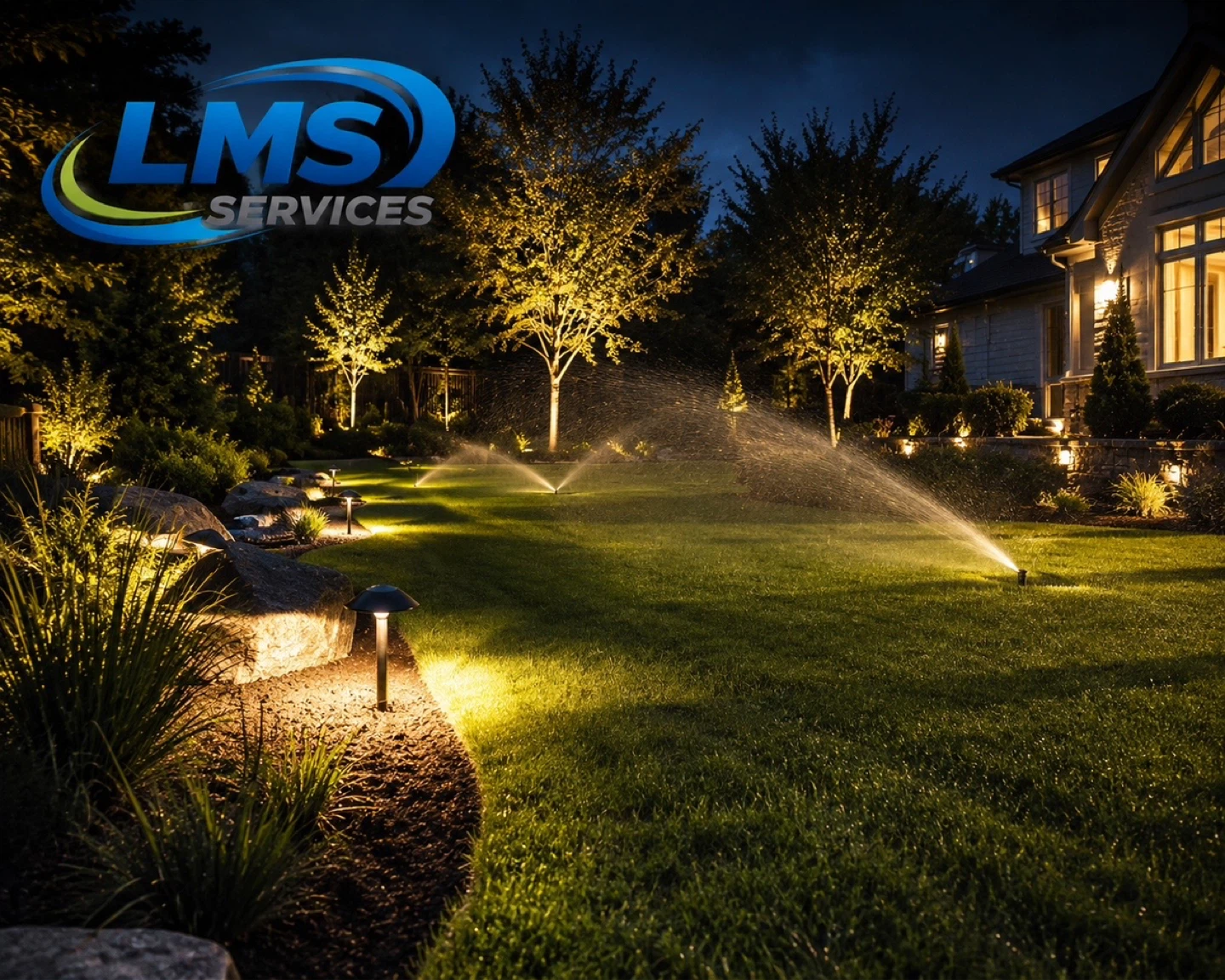 LMS Services Outdoor Lighting and Sprinkler System