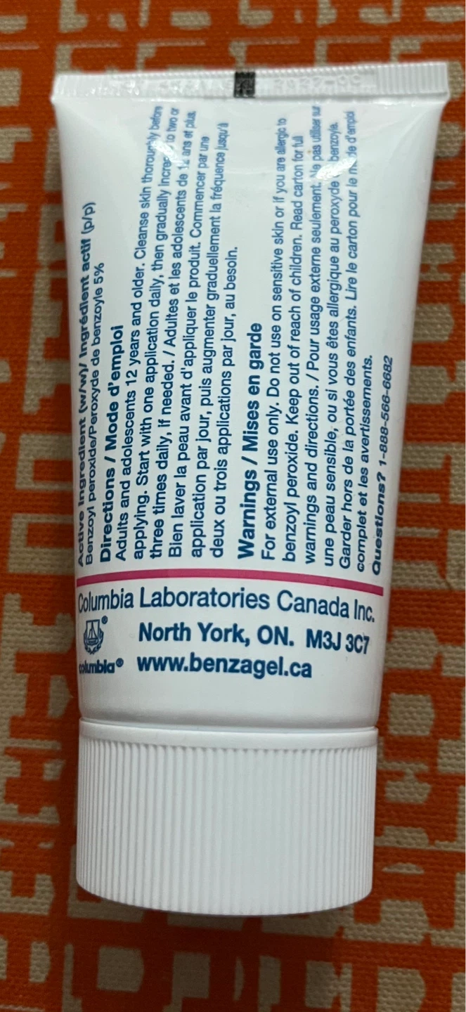 Benzagel 5% Benzoyl Peroxide Acne Gel - photo 3