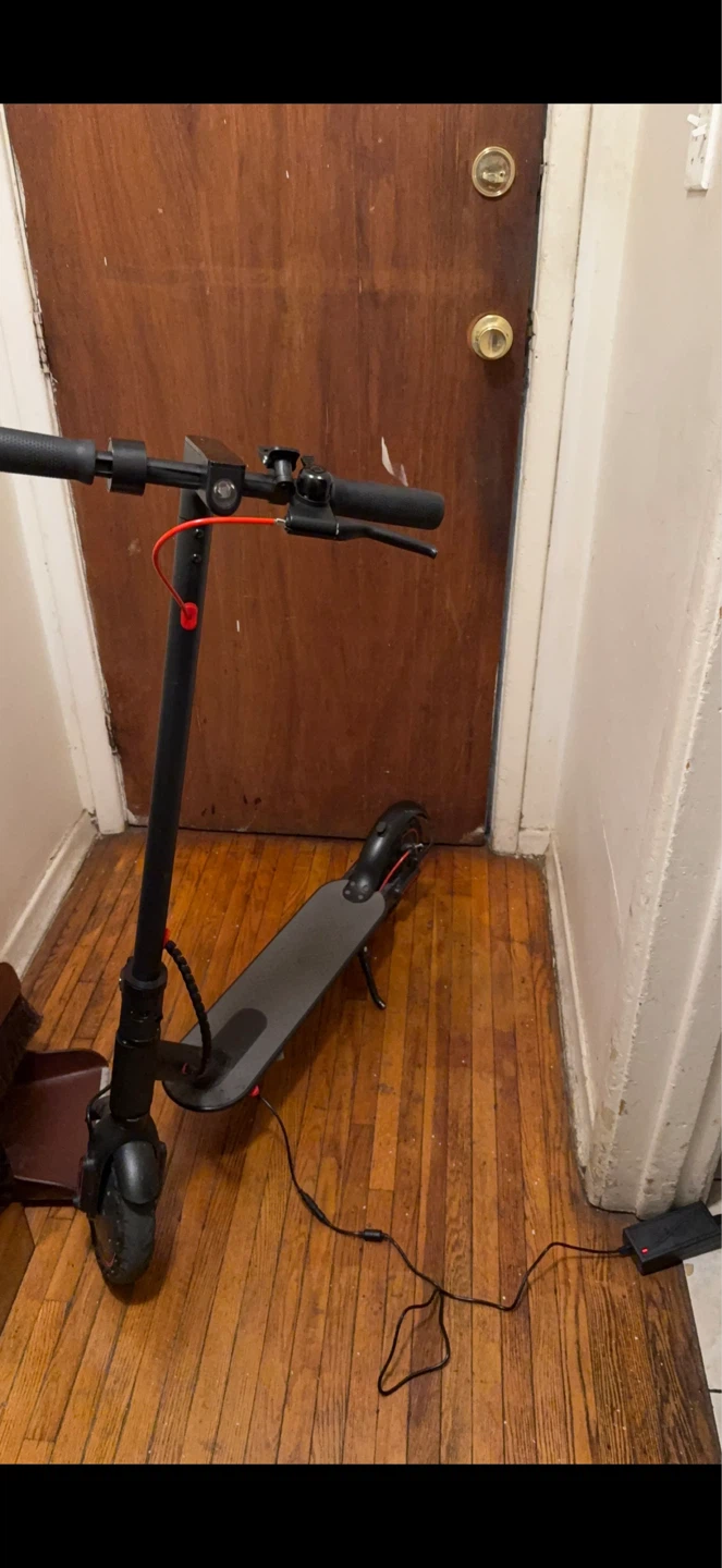 Black Electric Scooter with Charger