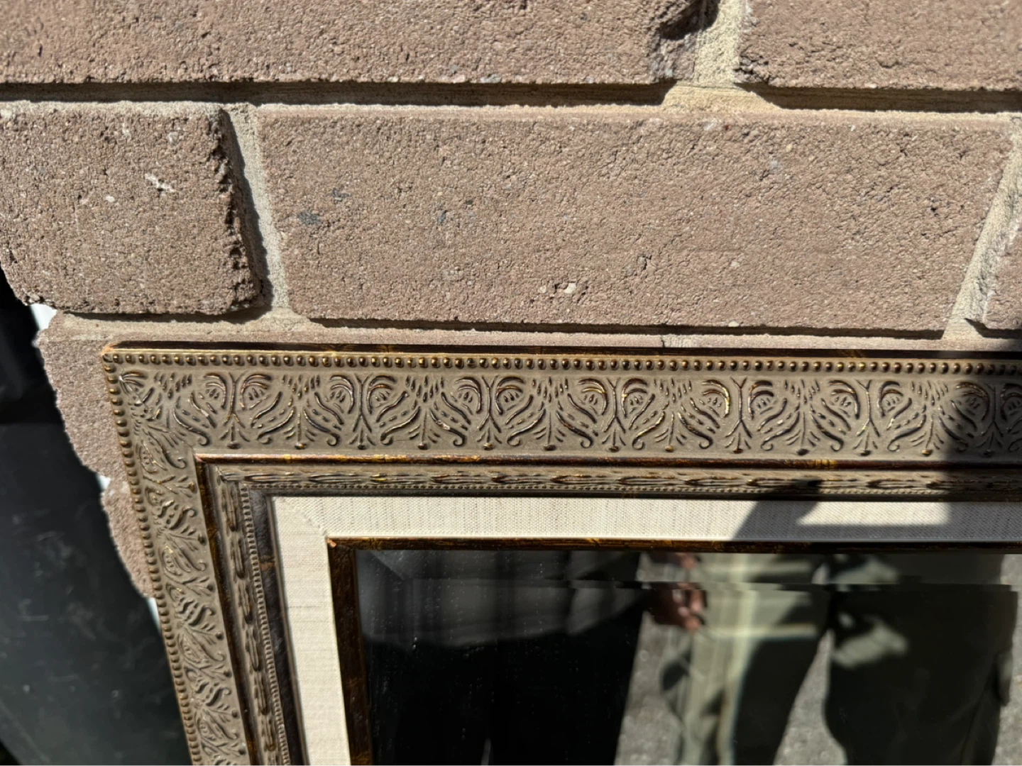 Large Vintage Ornate Framed Wall Mirror – Gold & Bronze Tone - photo 5