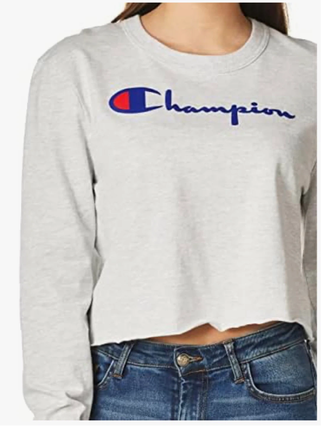 NWT Women’s Champion Boyfriend Cropped Long-Sleeve Tee, Small - photo 4