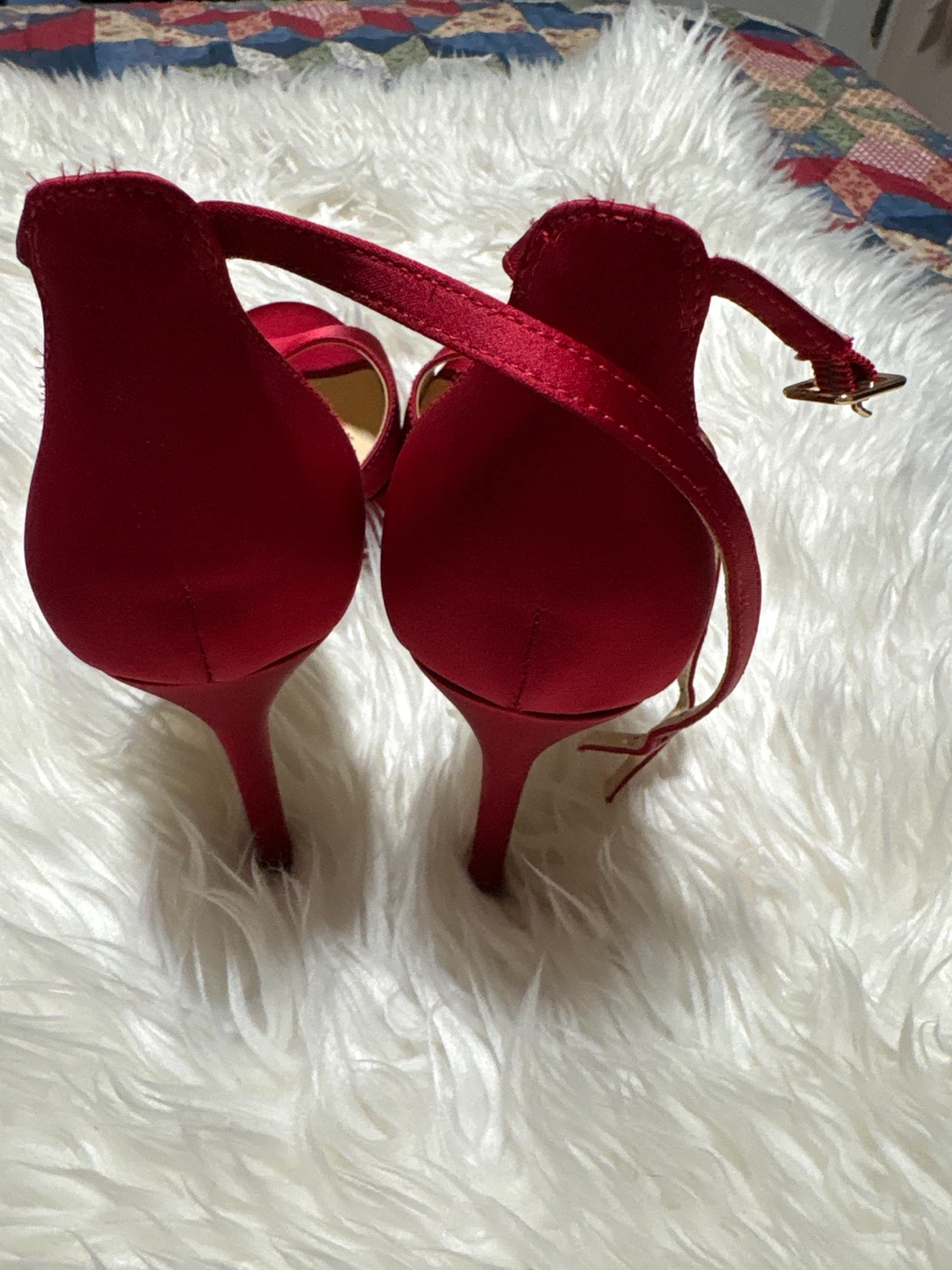 Jessica Simpson Red Satin Heels - photo 3