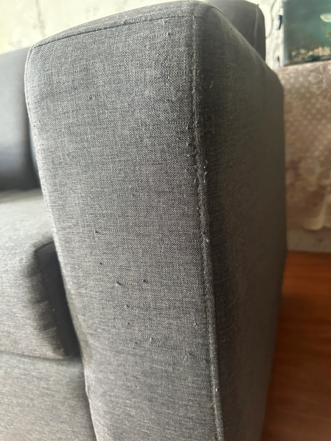 Grey loveseat sofa - photo 5