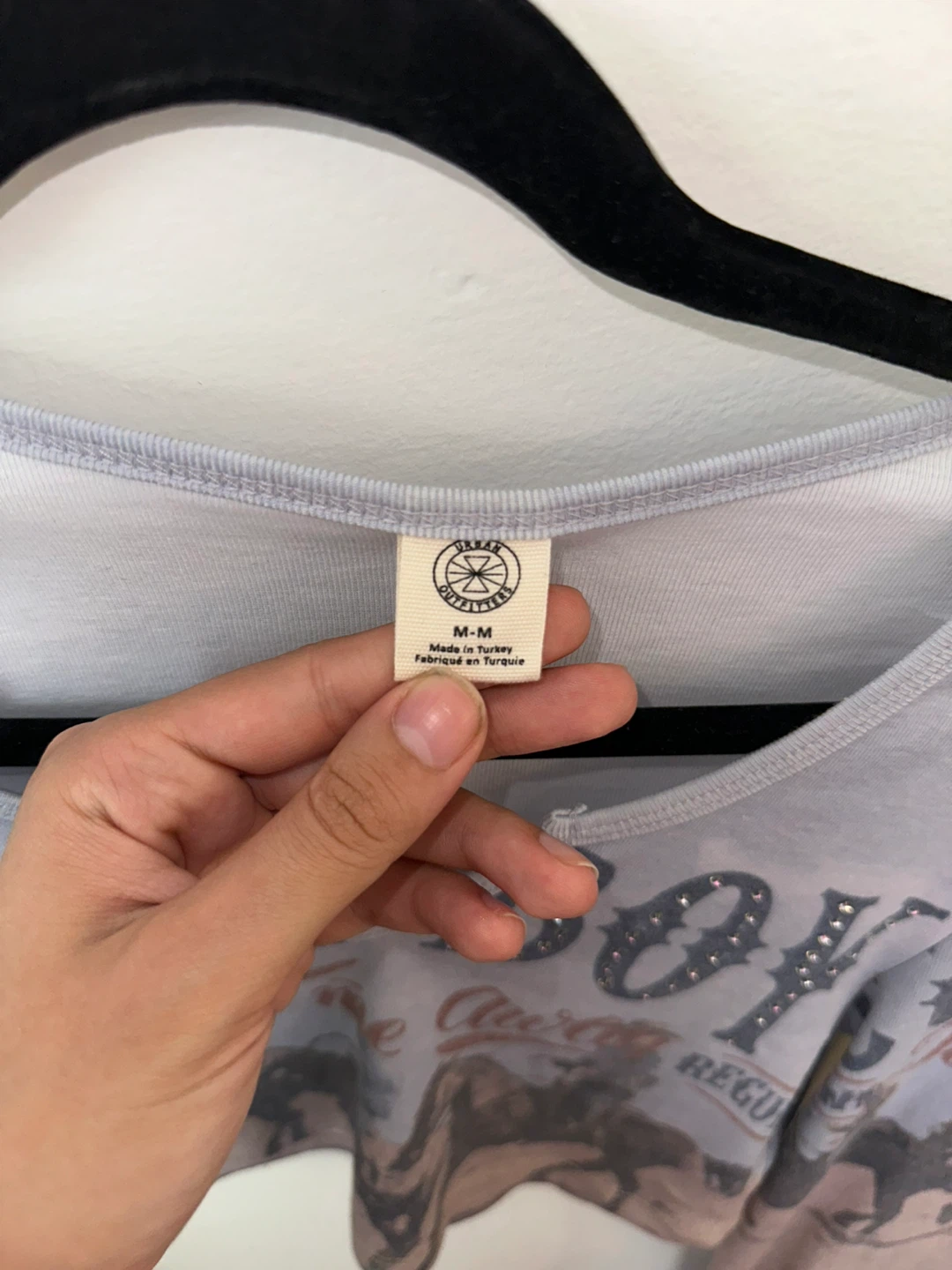 Cowboy Graphic Long Sleeve Crop Top M - photo 2