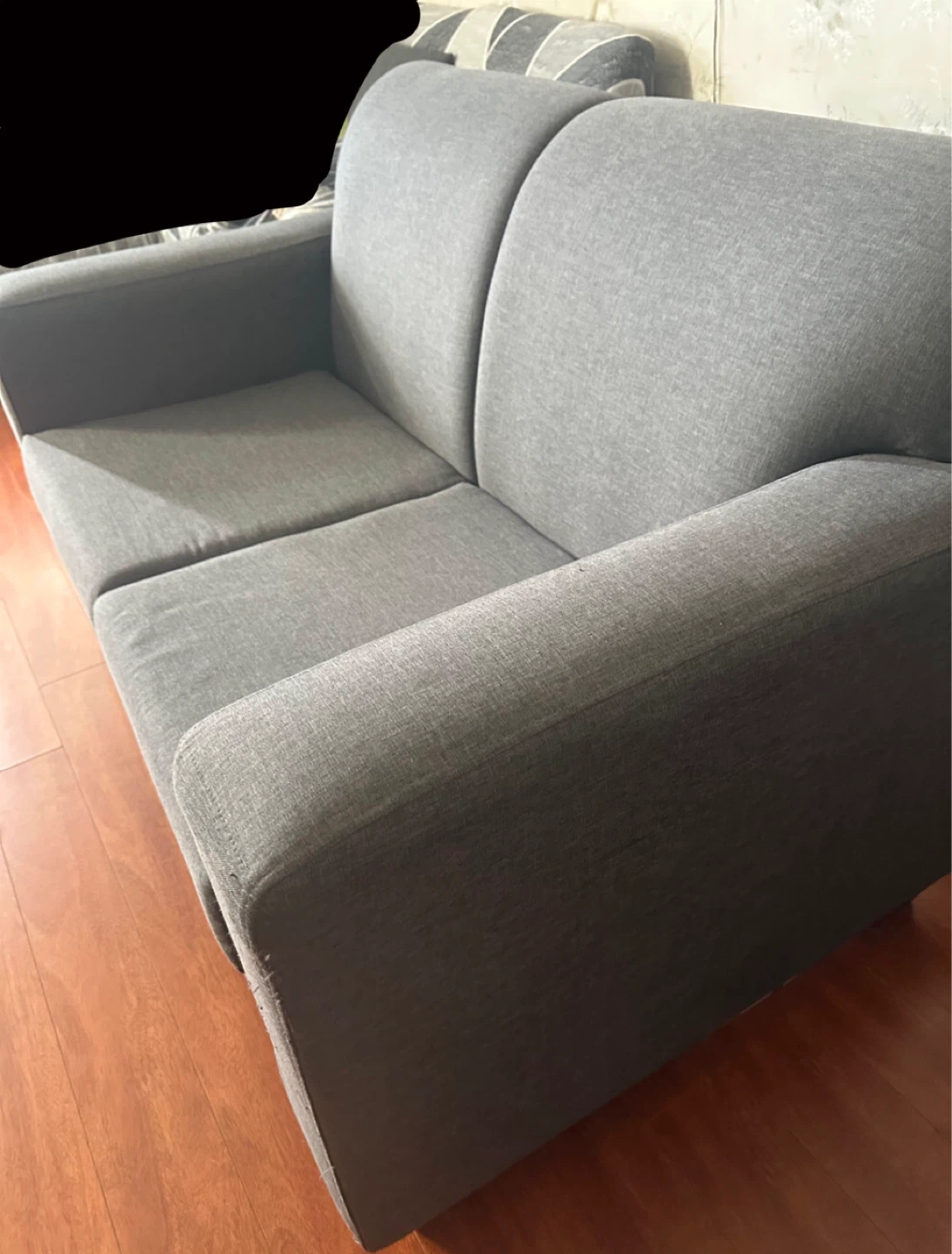Grey loveseat sofa - photo 3