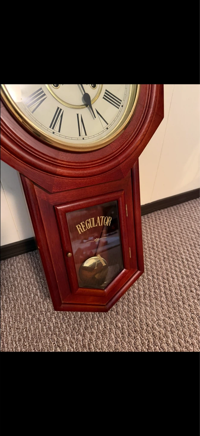 Classic Wooden Regulator Wall Clock With Pendulum - photo 2