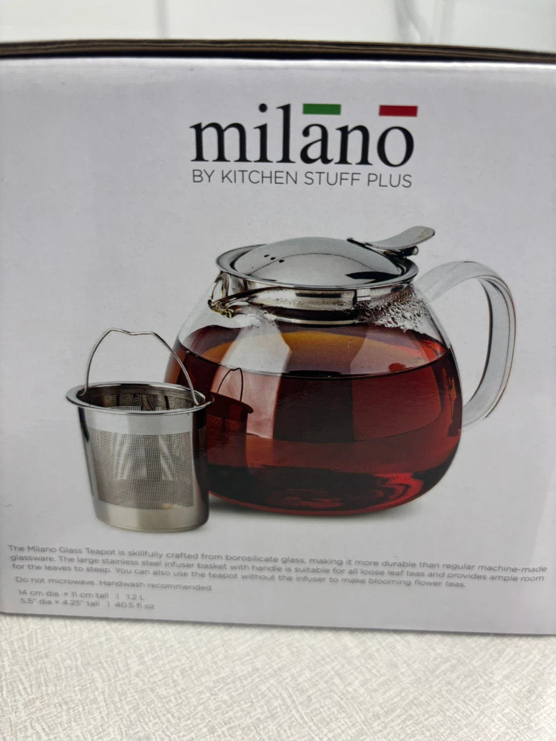 Milano Glass Teapot with Mesh Infuser - photo 2
