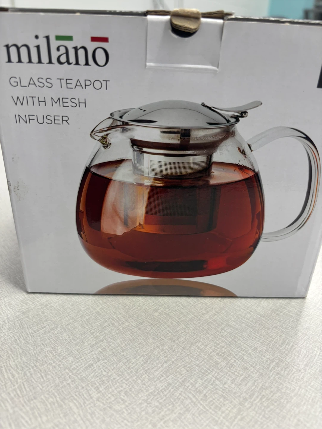 Milano Glass Teapot with Mesh Infuser