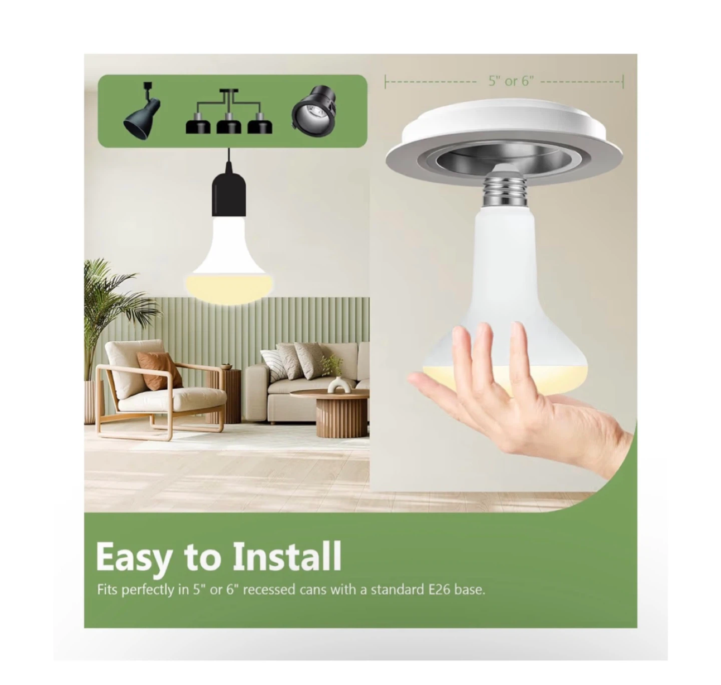 Brand new 12 Pack BR30 LED Recessed Can Light Bulbs - photo 5