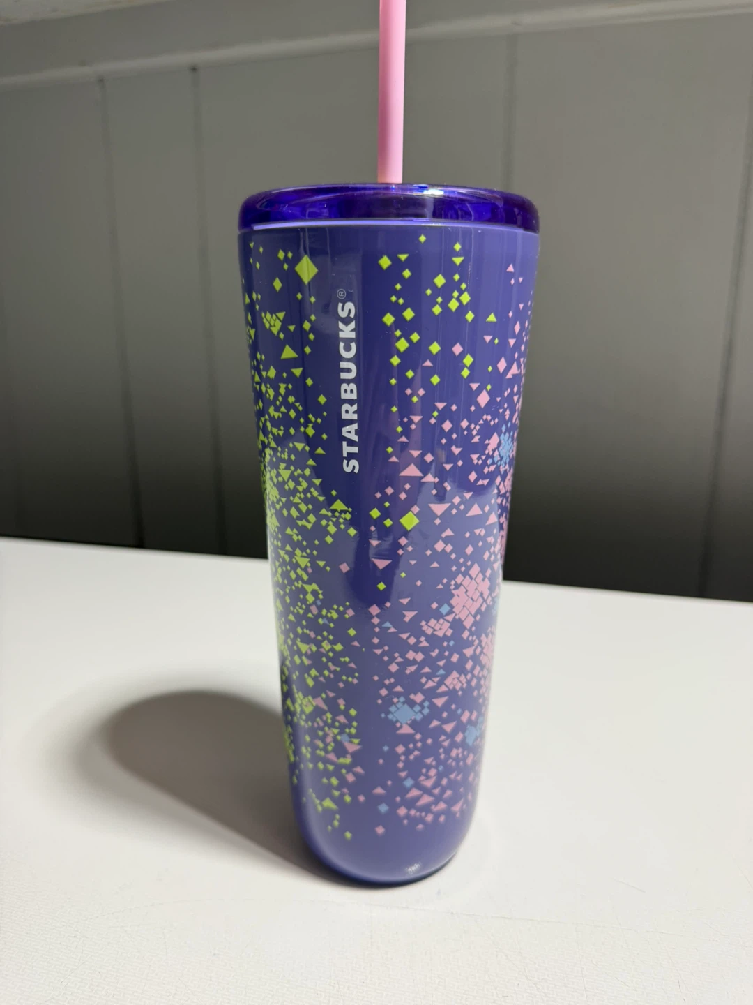Starbucks Purple Confetti Cold Cup Tumbler With Straw