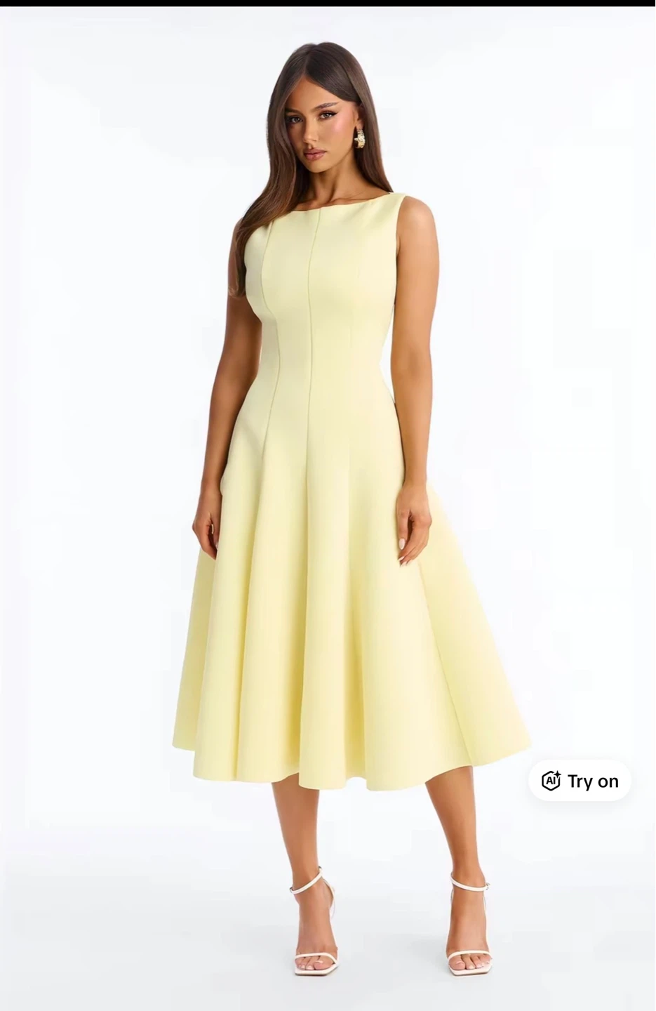 Sweet Sunday Pleated Midi Dress - Butter Yellow