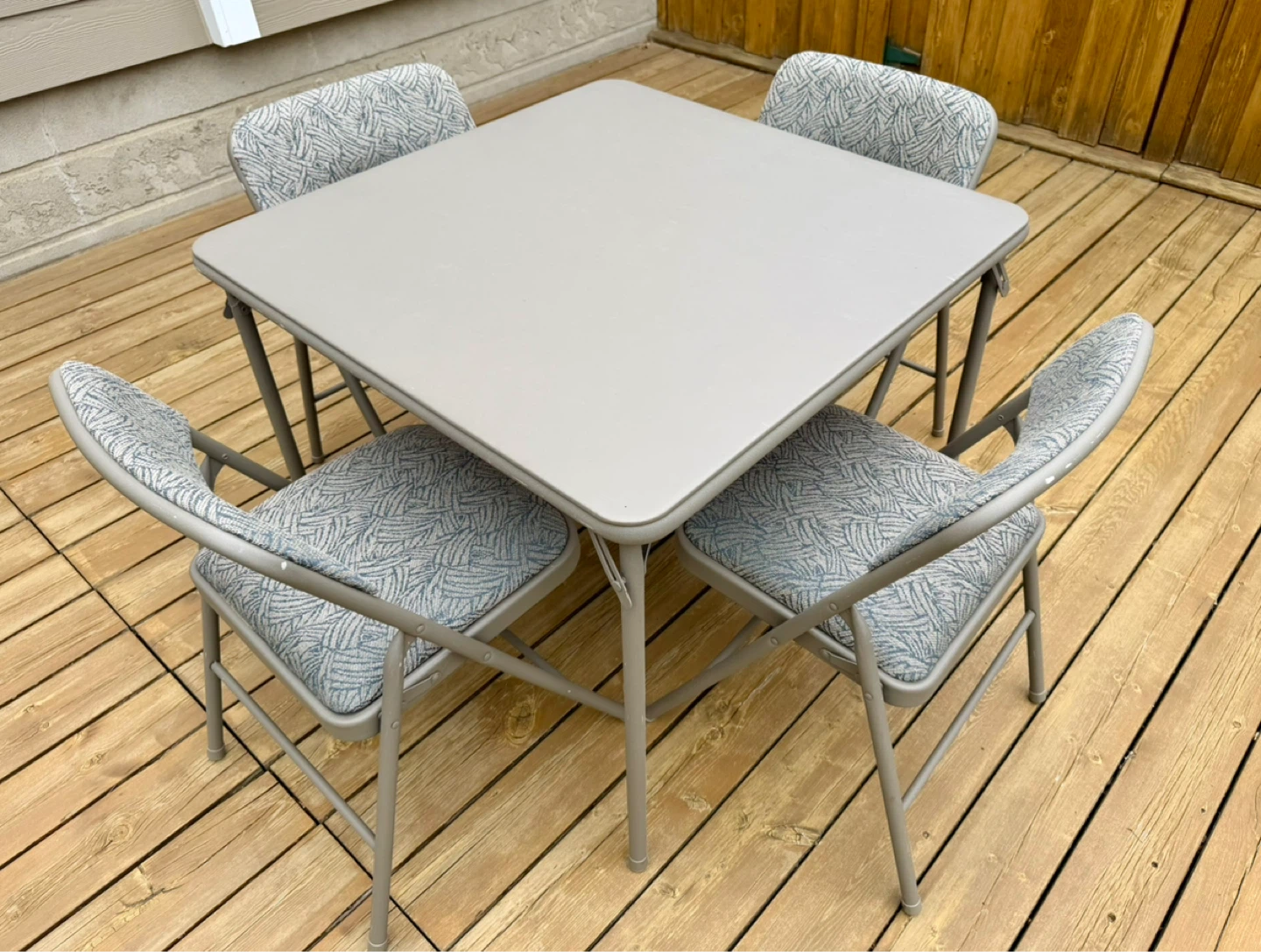 Folding Table and 4 Chairs Set - photo 2