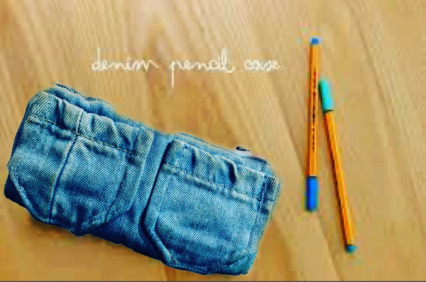 Denim Pencil Case Pouch - photo 4