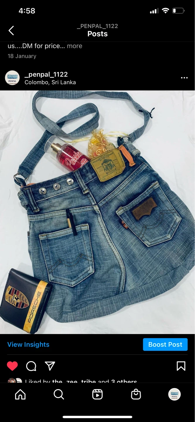 Denim Pencil Case Pouch