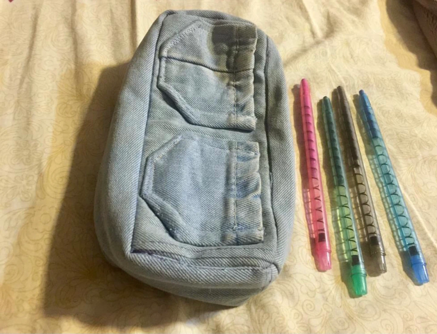 Denim Pencil Case Pouch - photo 5