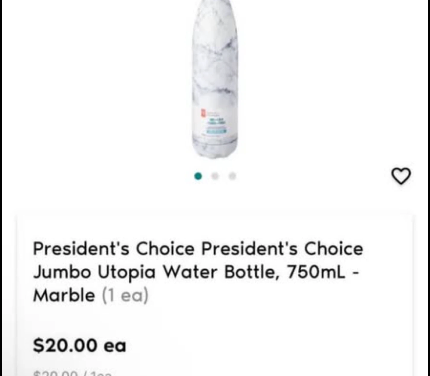 Insulated Stainless Steel Water Bottle 750ml – New Marble Design - photo 4