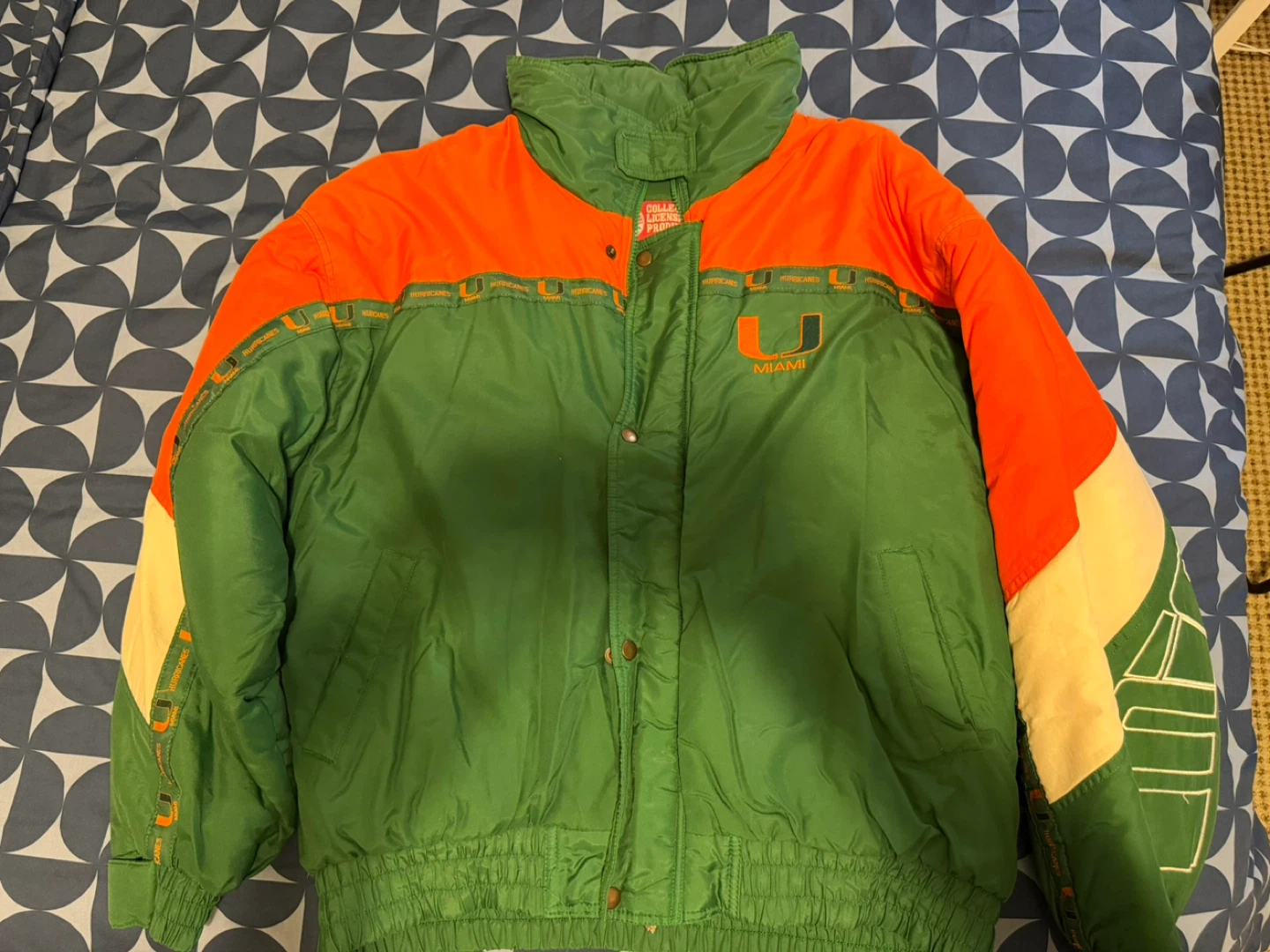 Collegiate Licensed Product Miami Hurricanes Puffer Jacket