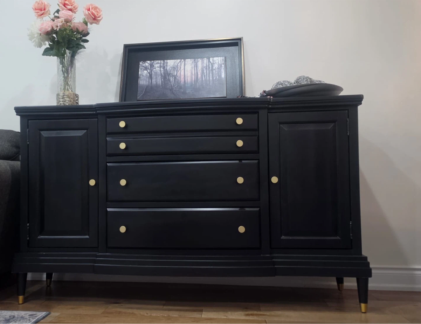 Elegant Black Solid Wood Dresser - photo 3