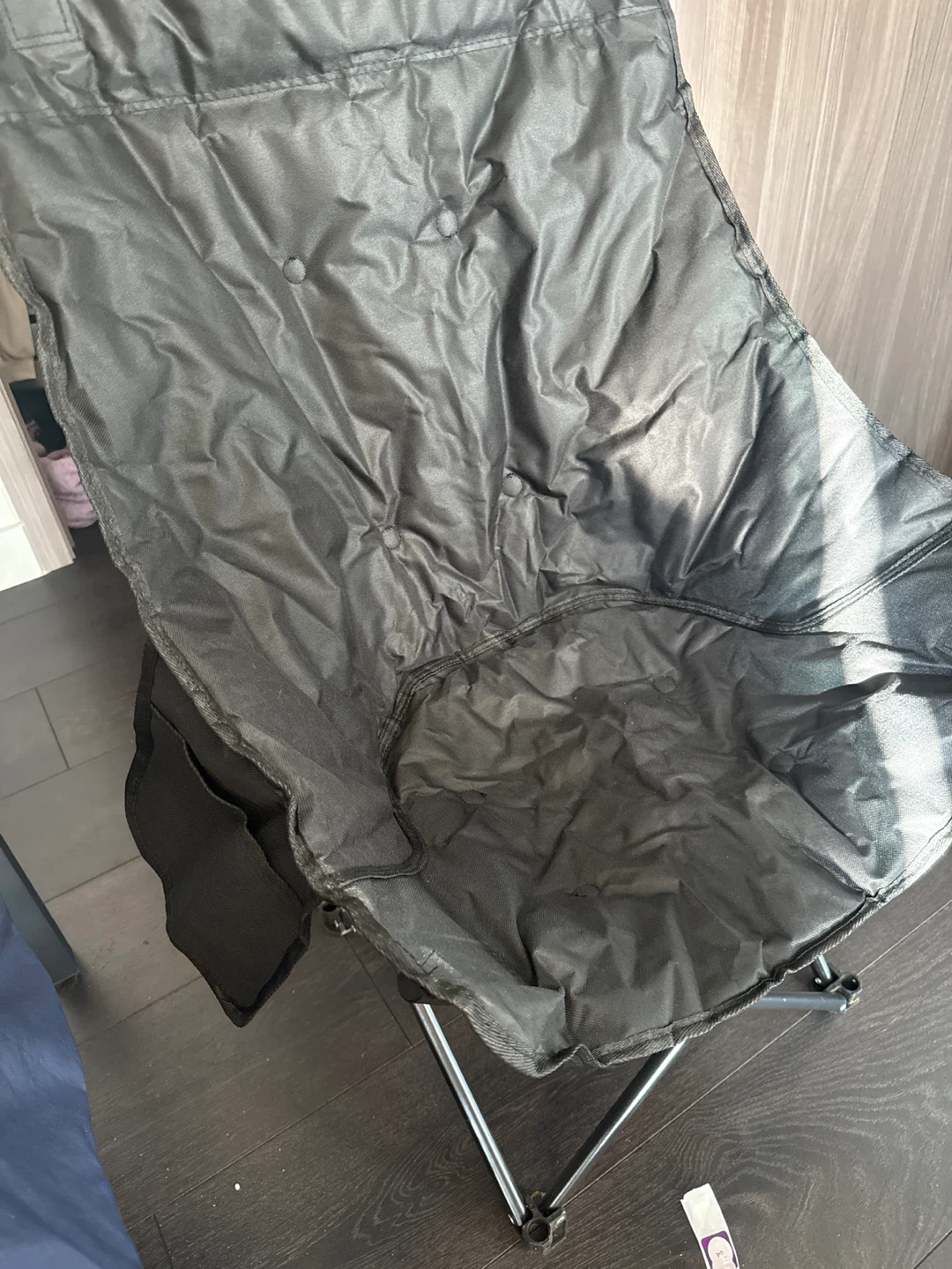 Folding Camp Chair with Carry Bag black - photo 2
