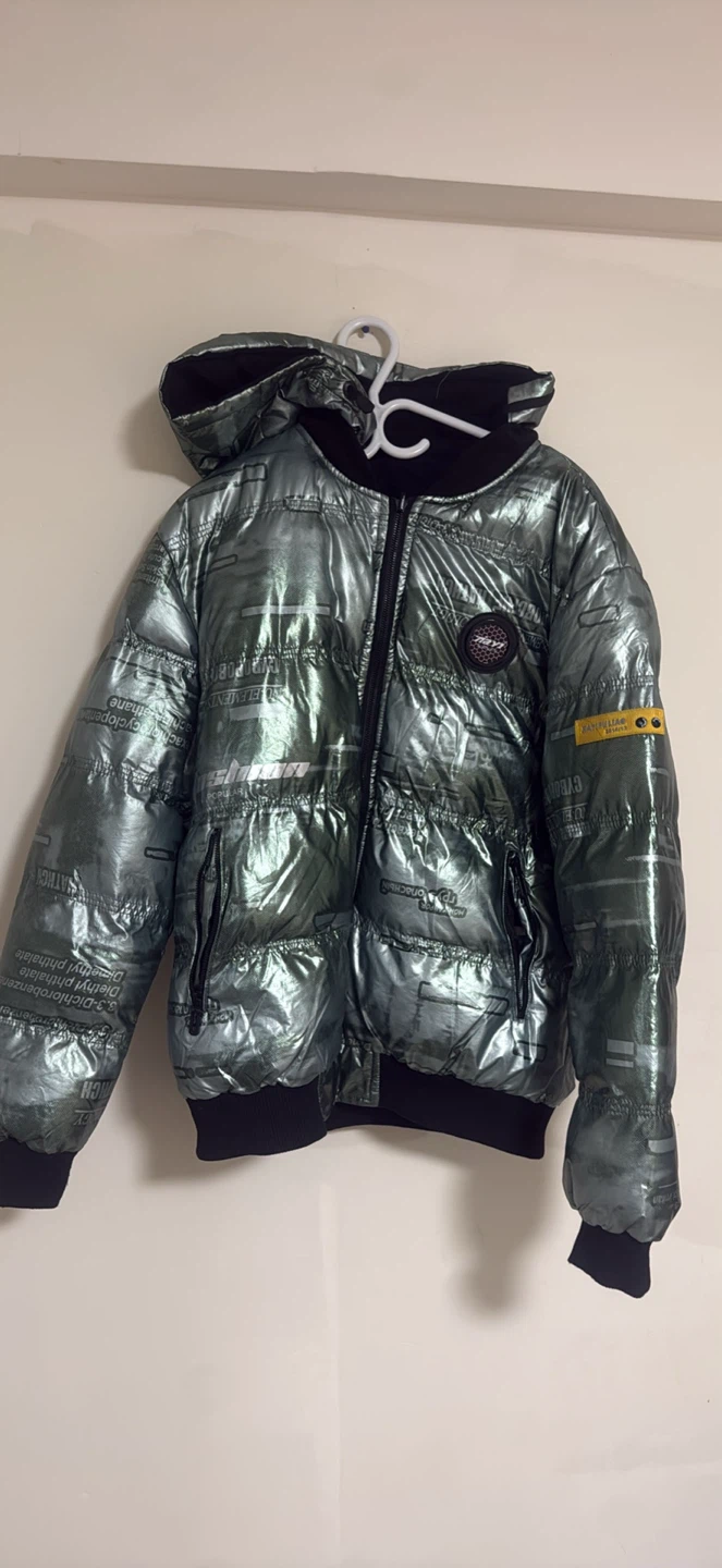 Shiny Green Puffer Jacket