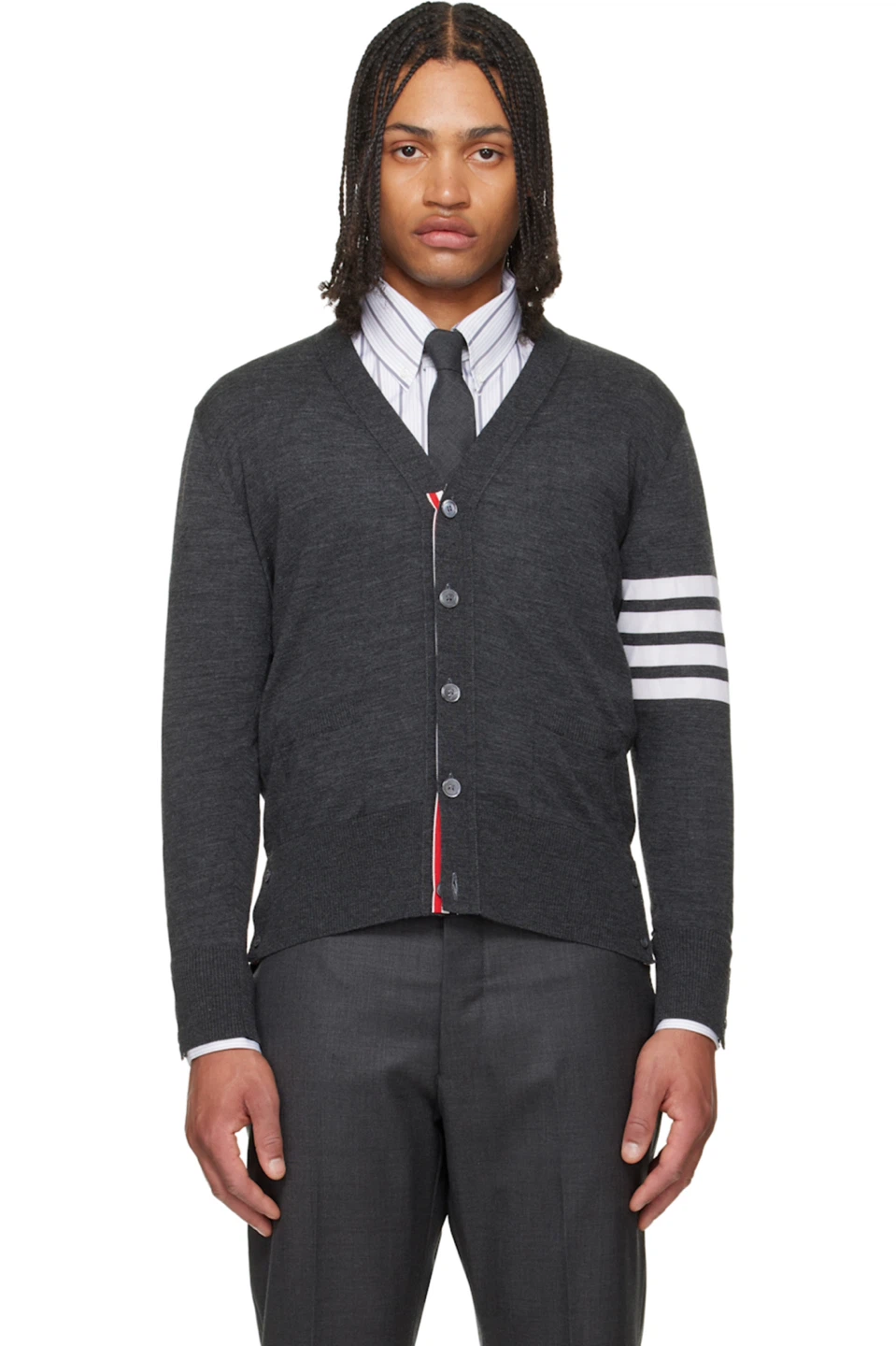 Thom Browne Grey Cardigan