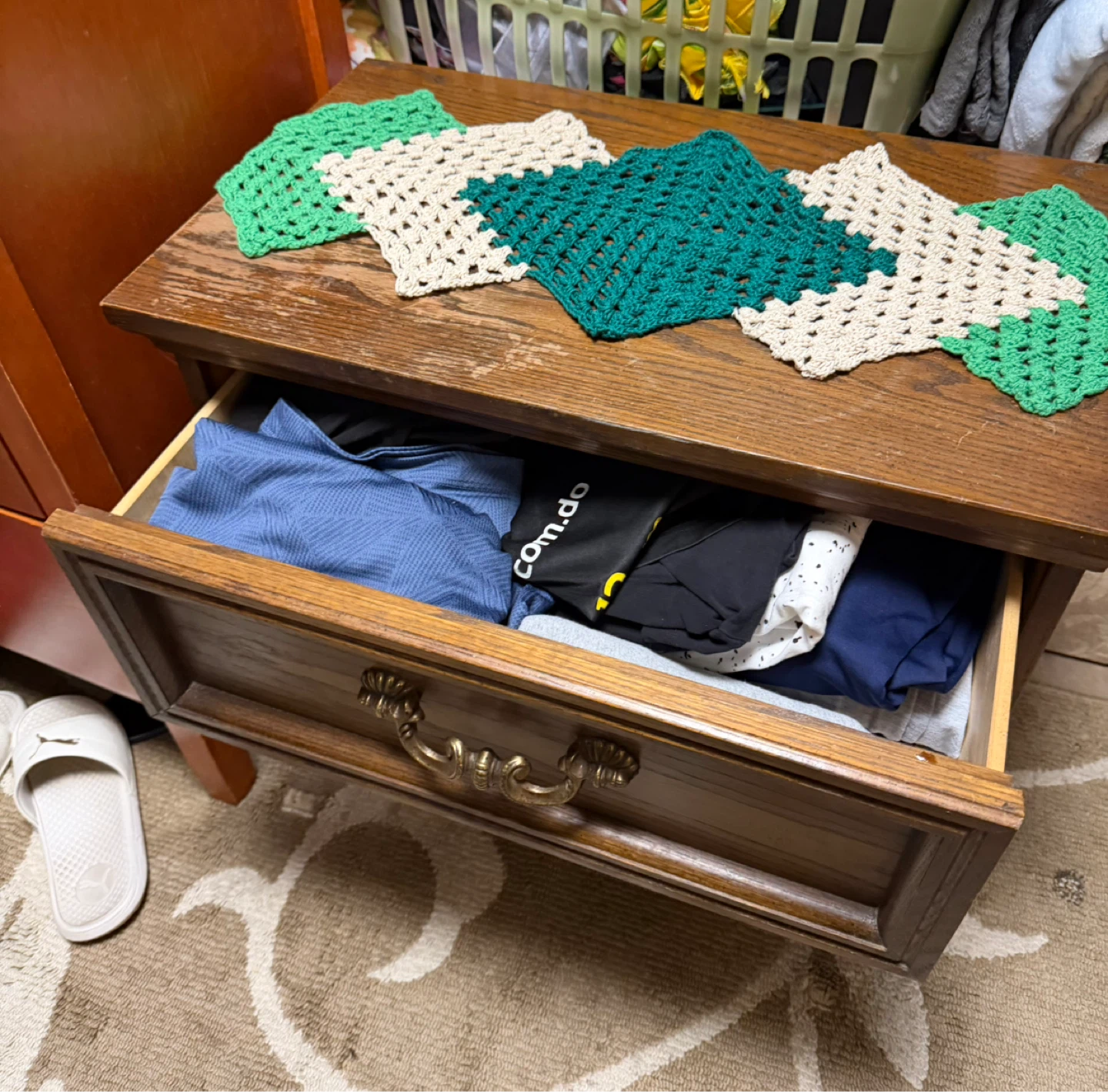 Wooden 2-Drawer Nightstand - photo 3