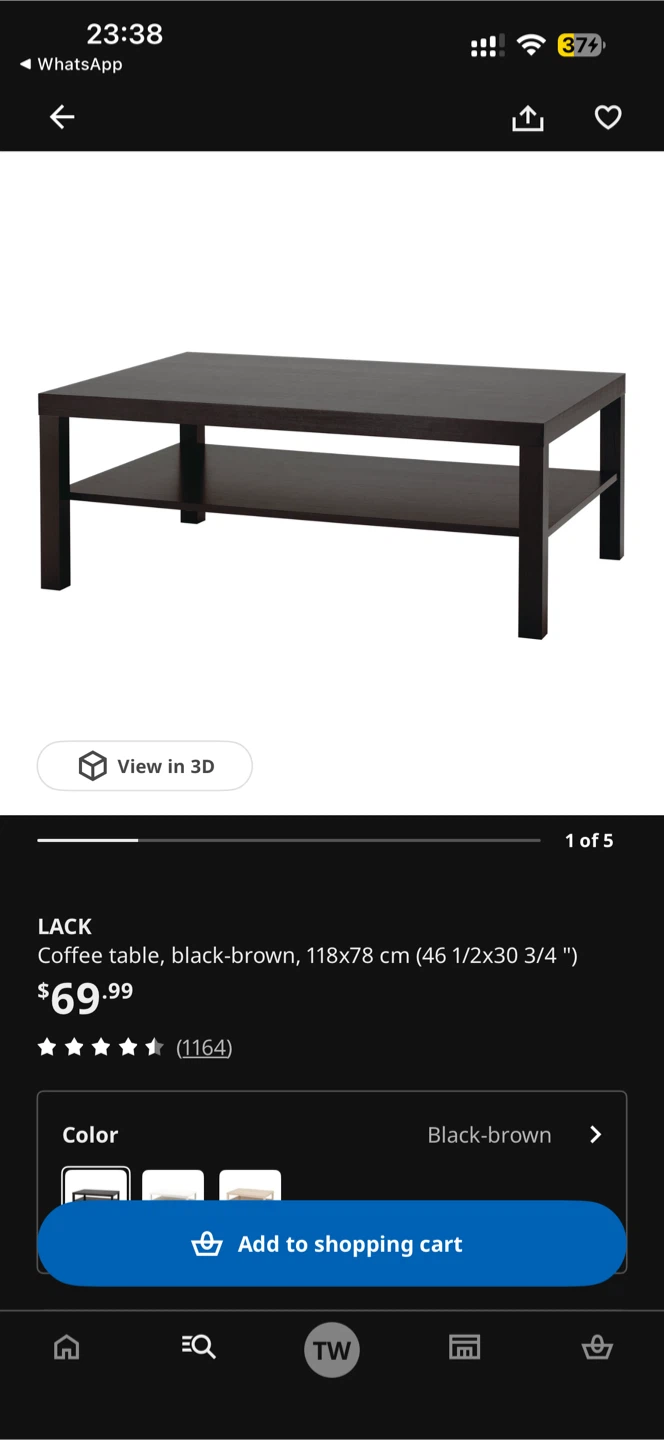 IKEA LACK Coffee Table - Black-brown - photo 2
