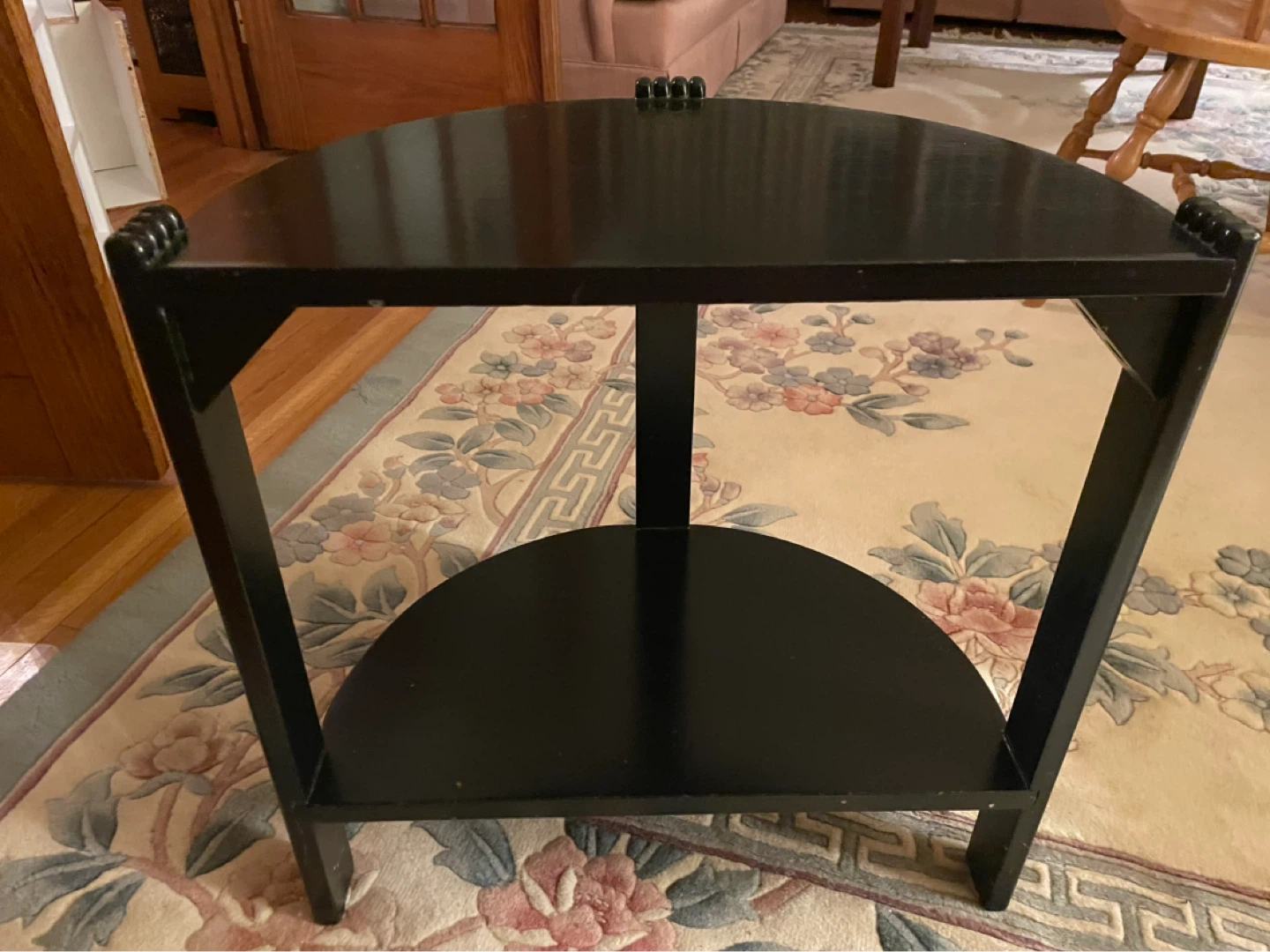 Vintage Black Tiered Accent Table
