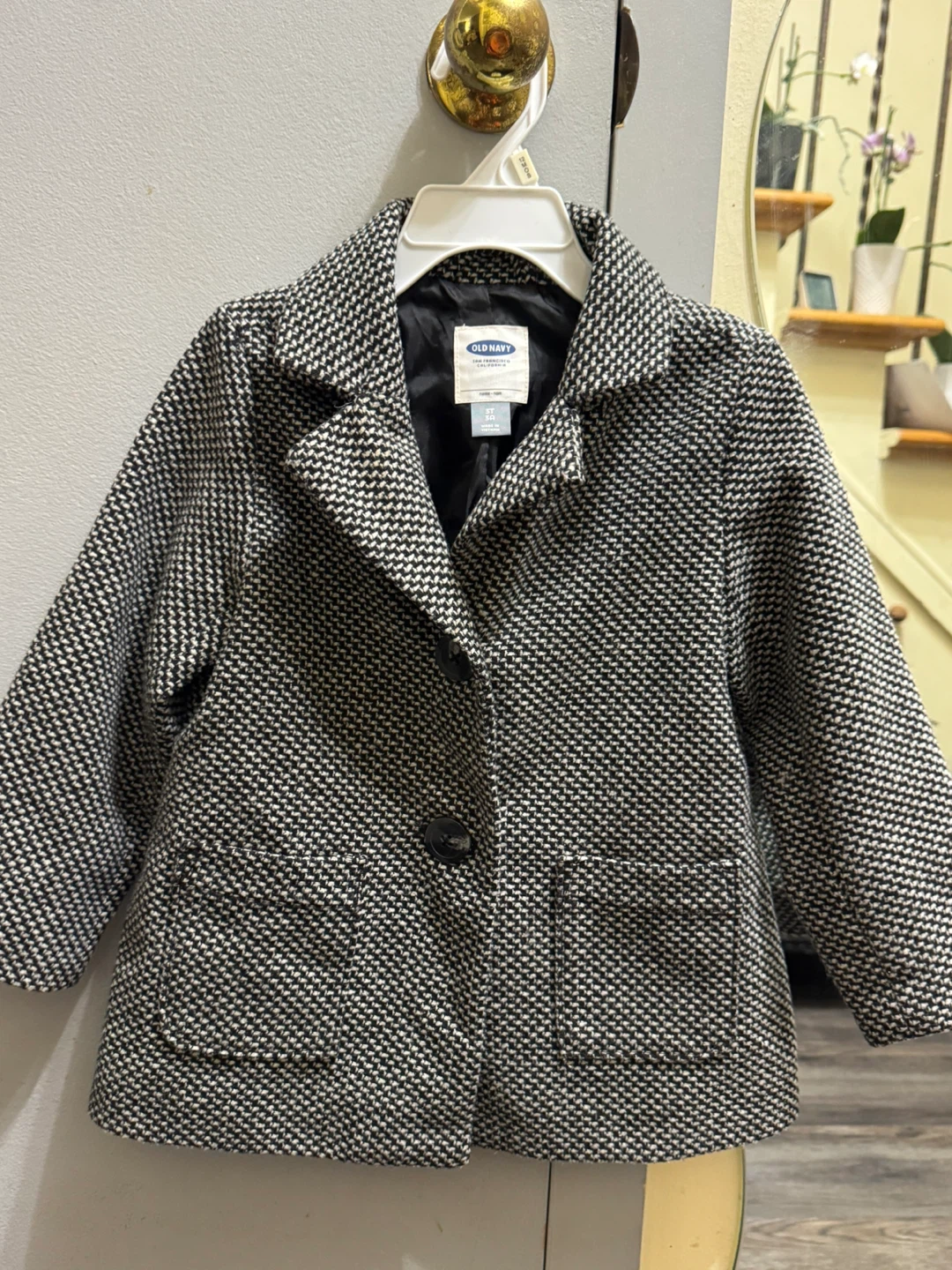 Old Navy Girls Houndstooth Blazer Jacket Size 3T - photo 2